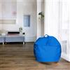 Dmora Talamo Italia - Pouf Abe, Poltrona multiuso, Poltroncina sacco, Pouf poggiapiedi, Made in Italy, 65x65 h50 cm, Blu