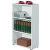 Dmora Libreria con Tre Ripiani, Colore Bianco, cm 60 x 110 x 30