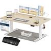 Homall Scrivania Regolabile in Altezza 140x70 cm con Porta USB, Beige