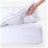 Classic Blanc - Topper / sovramaterasso extra morbido in piumino d'oca, cotone, 90 x 190/200 cm, letto da 90