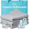 Ella Coperta Rinfrescante Estiva, Coperta Refrigerante Letto in Tessuto Tencel Traspirante, Coperta Raffreddante Fresca per Dormire Bene, 135x200cm - Grigio Nebbia