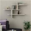 Dmora - Mensola Ixion, Scaffale, Ripiano a muro, Scaffalatura multiuso, 123x22 h81 cm, Bianco