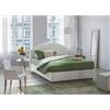 Talamo Italia - Letto matrimoniale Giulia, Letto contenitore con rivestimento in tessuto, 100% Made in Italy, Apertura frontale, adatto per materasso Cm 160x200, Bianco