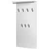 Schildmeyer 133486 - Guardaroba Brisbane, Pannello truciolare Rivestito in Resina melamminica, Bianco Lucido, 60 x 20 x 120,5 cm