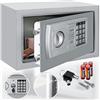 KESSER® Cassaforte Safe Serratura a combinazione elettronica 31x20x20 cm Display a LED Cilindri in acciaio, bianco