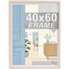 LYYYYX - Cornice portafoto 40x60 cm con vetro acrilico antiriflesso, cornice da parete in legno per foto, attestati, poster e puzzle, set da 1