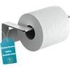 WEISSENSTEIN Porta carta igienica adesivo 3M - Acciaio inox - Porta carta igienica da muro - Porta rotolo carta igienica
