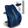 Travel Ease Cuscino Lombare Ergonomico, Supporto per la Schiena in Schiuma di Memoria per Seggiolino Auto Sedia da Ufficio, Schienale con Rivestimento Antistatico e Doppie Cinghie Regolabili, Blu