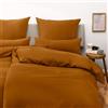 Blumtal Copripiumino Singolo 155x200 e Federa 50x80 - Set di Lenzuola in microfibra extra morbida certificata Oeko-Tex, Set Copripiumino Singolo con 1 Federa - 2 pezzi - Marrone