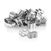 COM-FOUR® 24x Morsetti per fune 6mm - morsetti a strozzo in alluminio - manicotti a crimpare per corde di espansione - doppi manicotti per cinghie (color argento - 06mm)