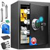 KESSER® Cassaforte elettrica con impronte digitali e chiave XL, batteria di emergenza, 3 chiusure a doppio bullone