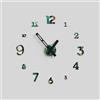 Giallobus - Orologio da Parete Adesivo Grande Float - Typos - Legno Mdf - Float ⌀ 60/80/110cm - 24 - Emerald marble - Orologio da parete moderno - Numeri adesivi 3d - Diametro variabile 60/80/100cm