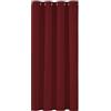Deconovo Tenda Oscurante per Interni Cameretta Bambini 138 CM Altezza, Termica Isolante con Anelli per Finestre Moderne 1 Pannello, 132x138 CM, Rosso Scuro