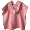 MIMUSELINA Poncho Mare Bambino in Mussola 100% Cotone | Asciuga Senza Strofinare | Accappatoio Neonato Leggero e Assorbente | Uso Quotidiano, Bagno, Mare e Piscina | Prodotto in Spagna | Rosa