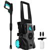 Cecotec Idropulitrice ad alta pressione HydroBoost 1400 EasyGo. 1400 W, casa, giardino o auto, portata max 426 l/h, 105 bar di pressione max, pompa in alluminio, ruote, raggio d'azione 11m