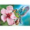Ideen mit Herz Kit di Pittura Diamante 5D, design 35 x 25 cm, tela 30 x 40 cm, pietre rotonde, include accessori, varie immagini a scelta (colibrì)