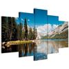 murando - Quadro Paesaggio Montano 100x50 cm 5 Pezzi - Stampa su Tela Strutturata - Quadri Componibili Moderni Grandi Soggiorno - Pannelli Decorativi per Pareti Decorazioni da Parete 030212-29