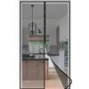jarolift Zanzariera Magnetica per Porte Senza Fori, Tenda Rete Chiusura Automatica, Accorciabile, 140 x 250 cm (Larghezza x Altezza), Nero
