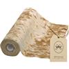 100%Mosel, runner da tavola in velluto, in oro-beige (28 cm x 5 m), tovaglia da tavolo in poliestere con aspetto di velluto lucido, elegante decorazione da tavolo per matrimoni e Natale, decorazione