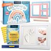 Amari® Set di impronte in gesso per bambini, mani e piedi, con cornice, regalo per bambini, impronte digitali (Rainbow)