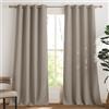 PONY DANCE Tende Oscuranti per Interni 2 Pezzi L 140 x A 300 cm Tenda per Salotto Eleganti con Anelli Decorazioni Curtains Camera da Letto Termica Bambini, Sabbia