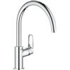GROHE Start Flow 31555001 - Rubinetto Miscelatore monocomando per lavello (monoforo, beccuccio alto con mousseur), cromato