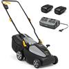 STIGA Alpina Tagliaerba a Batteria AL1 3420 Li Kit, 34cm Ampiezza di Taglio, Con 2 Batterie da 20V (2Ah) e Caricatore