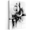 MuchoWow© Quadri Camera Da Letto 40x60 cm Stampe Da Parete Quadro Su Tela Moderni Decorazioni Murali Soggiorno Foto Quadretti Cucina IngressoAstratto - Arte - Moderno - Bianco e nero