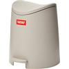 TATAY Cestino Bagno 3L a Pedale | Apertura Igienica Senza Contatto | Coperchio Soft-Close Silenzioso | Secchio Interno Rimovibile per una Pulizia Facile | 19 x 21,8 x 22,1cm - Modello Standard - Taupe