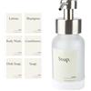 Designfabrik Hamburg Design Amburgo Dispenser sapone bagno | Dispenser sapone cucina | Porta sapone bagno | Accessori cucina | Vetro e acciaio inossidabile | Con base in gomma | Grigio Frost 250 ml
