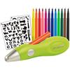 Jolly- Aerografo per Bambini, Colore Verde, Set da 20 Pezzi, 4446-0001