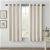 MIULEE Tende Corte per Finestre Piccole 2 Pezzi 145 CM Altezza, Bianco Avorio Tende Oscuranti Termiche Isolanti per Interni con Anelli Tenda Corta per Cucina 140X145