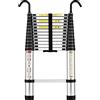 STANEW Scala Telescopica 3,8 m in Alluminio, Bracciolo Removibile, Estensibile, Multi-funzione, Stabile Scala, Leggero e Flessibile, Carico Massimo 150 kg