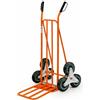 Paluplus Carrello Portapacchi per SCALE colore ARANCIONE, misura 53x58/92x112 cm, Pedana Telaio a Sbalzo, sistema a 6 Ruote, Montacarichi per carichi Adatto per Salire Scale, Portata Max 250 Kg -I045