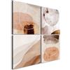 murando - Set di 4 Quadri Multipannello Moderni Cerchi e Forme Morbide 60x60 cm (4 pz. 30x30 cm ognuno) - Collage 4 Pezzi - Canvas con Struttura - Murale Arte - Componibili Soggiorno - a-C-10184-b-a