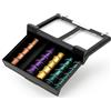 Generico Porta Cialde, Cassetto Porta Cialde da Mensola con Capacità 30 Capsule, Portacapsule Salvaspazio per Angolo Caffè 27x18,5x7,5 cm Nero