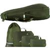 TRAVEL DUDE Organizer Valigia con Compressione - Packing Cubes Salvaspazio da Viaggio, Set Organizer per Valigia e Zaino, Divisori Valigia, Sacchetti da Viaggio per Abiti (Verde Foresta, Set di 4)