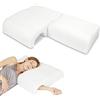 HOMCA Cuscino per Coppia, Cuscini Memory Foam Coppia, Cuscino con Buco per Braccio, Cuscino Curvo Allevia la Pressione del Braccio