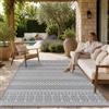 Paco Home Tappeto Per Esterno Da Balcone Terrazza Tappeto Cucina Moderno Boho Etnico, Dimensione:80x150 cm, Colore:Grigio 4