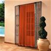 IlGruppone Tenda Zanzariera 150x250 Cm Tinta Unita con Anelli Inclusi Finestre Porte Zanzariere Insetti Moschiera Anti Mosche Zanzare Insetti Rete Fitta Terrazzi Balcone Giardino - Arancio