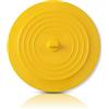 CZ Store Tappo di Scarico in Silicone | 15cm |✮✮GARANZIA A VITA✮✮- Tappo a Ventosa Universale- Tappo Lavello Cucina, Vasca da Bagno, Lavandino, Doccia, Lavandini Ceramica e Acciaio - Giallo