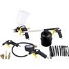 MICHELIN, Kit Accessori per Compressore 8 Pezzi (Include Tubo a Spirale 5m Completo di Attacchi Rapidi, Pistola di Gonfiaggio, Pistola di Soffiaggio, Aerografo a Gravità, Pistola di Lavaggio, 3 Ugelli