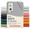 Laleni Lenzuola Culla Neonato - Lenzuola Lettino - Lenzuola Carrozzina Neonato - Coprimaterasso Culla con Angoli Elastici - Coprimaterasso Lettino 100% Cotone 135gsm - Grigio - 60x120cm