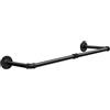 eSituro Asta Appendiabiti da Muro, Attaccapanni a Tubo, Barra Porta Abiti, Stile Industriale, in Metallo, per Ingresso e Camera da Letto, Nero, 79cm