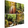 murando - Set di 4 Quadri Componibili Foresta Autunno Natura 80x80 cm Ciascuno delle Dimensioni di 40x40 cm - Collage 4 Pezzi - Quadro Stampa su Tela XXL Grande Cameretta Matrimoniale - c-B-10063-b-a