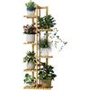 Bamworld Porta Piante da Interno in Bambu Naturale, Scaffale a 6 Livelli per Vasi, Ideale per Giardino, Patio e Balcone - Fioriera da Esterno & Arredo Giardino