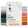Laleni Lenzuola Culla Neonato - Lenzuola Lettino - Lenzuola Carrozzina Neonato - Coprimaterasso Culla con Angoli Elastici - Coprimaterasso Lettino 100% Cotone 135gsm - Bianco - Culla 55x90cm