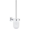 GROHE QuickFix Start Cosmopolitan, Set scopino per WC vetro e metallo, montaggio a parete, fissaggio nascosto, viti e tasselli inclusi, montaggio facile con GROHE QuickGlue, 374 mm, Cromo, 41169000