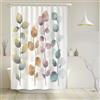 arteneur® - Tenda da doccia antimuffa, 180x200 cm, materiale riciclato Öko-Tex Standard 100, orlo zavorrato, non trasparente, impermeabile, lavabile, con 12 anelli ed e-book, motivo: foglie colorate