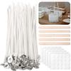 CZ Store®- Stoppino per candele 15 CM-✮✮Garanzia A Vita✮✮ | SET DI 100 PARTI |PORTA STOPPINO IN LEGNO E ADESIVI PER STOPPINI| in cotone naturale al 100% candele profumate organic per pilastri/lanterne